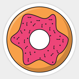 Pink Donut With Lots of Cute Sprinkles Sticker